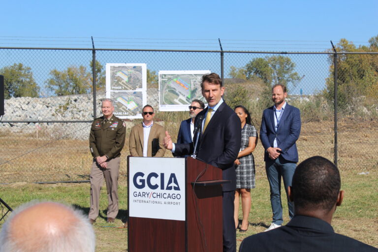 man speaking publicly